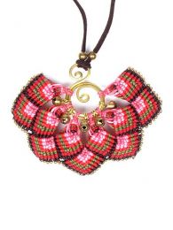 Collar colgante grande flor macrame,  para comprar al por mayor o detalle  en la categoría de Bisutería y Plata Hippie Artesanal | ZAS. [COHA02]